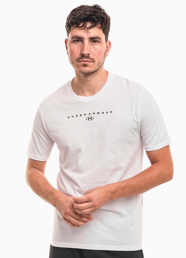 Under Armour Koszulka męska Stacked Logo SS 6000211 100 Under Armour Koszulka męska Stacked Logo SS 6000211 100