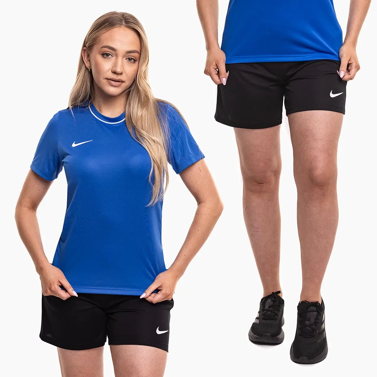 Nike strój sportowy damski Dri-Fit Park 26 niebieski koszulka treningowa i spodenki HM7160 463/HM7162 010