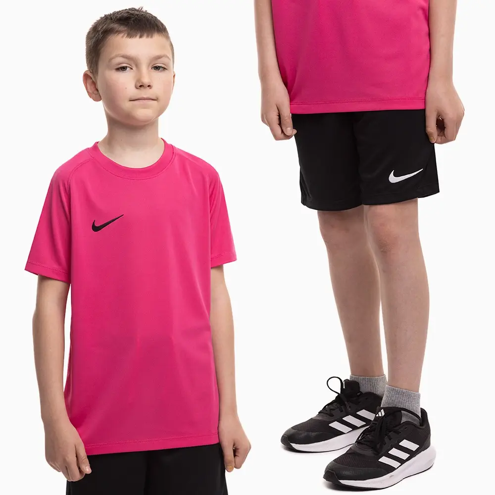 Nike dziecięcy strój sportowy koszulka spodenki Dri Fit Park VIII HV8182 616/BV6865 010