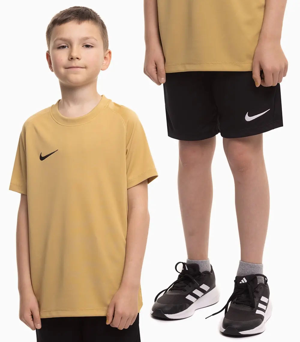 Nike dziecięcy strój sportowy koszulka spodenki Dri Fit Park VIII HV8182 729/BV6865 010