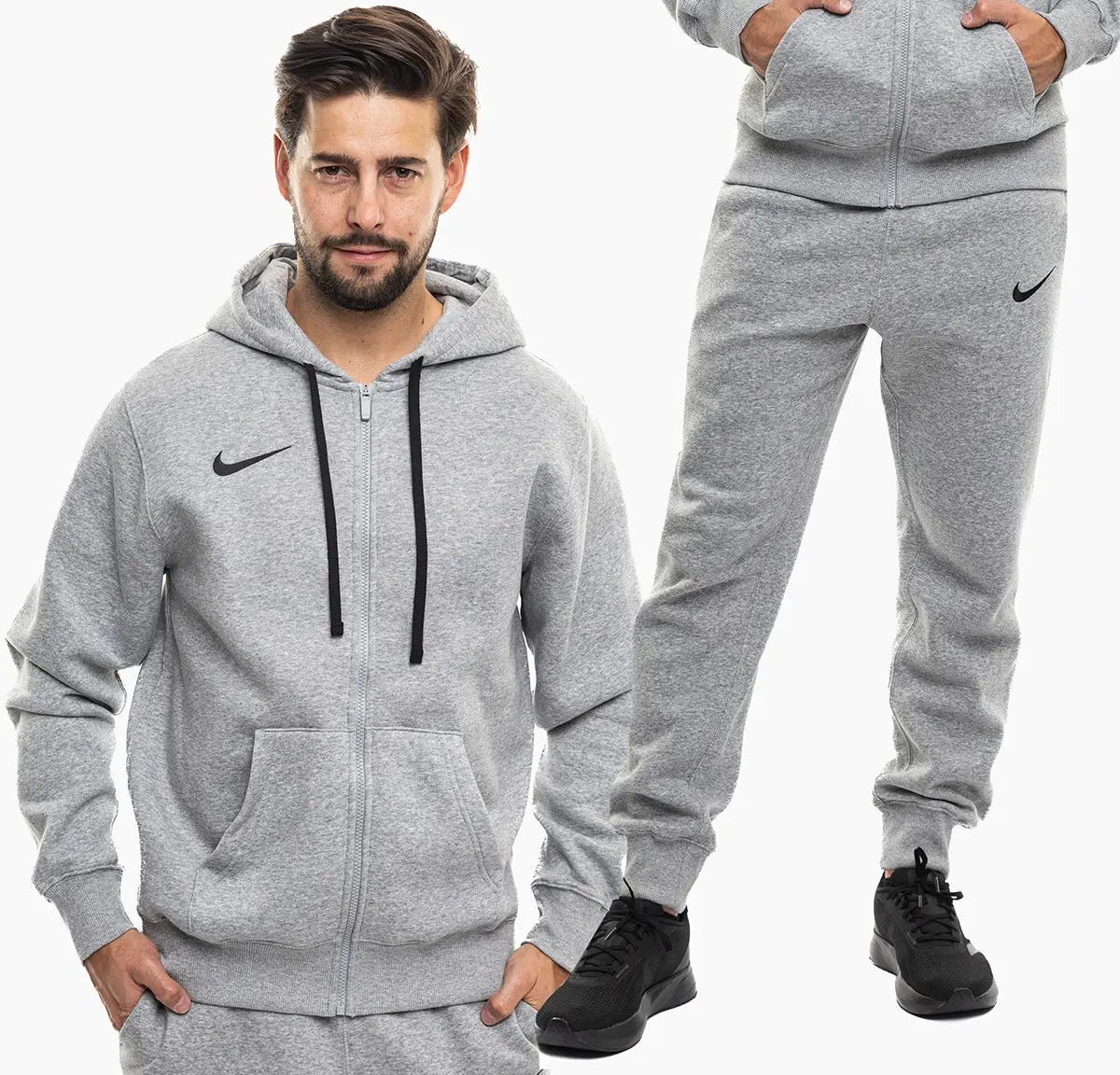 Nike Komplet męski Park 26 Fleece Full-Zip Hoodie IB1228 063/IB1248 063