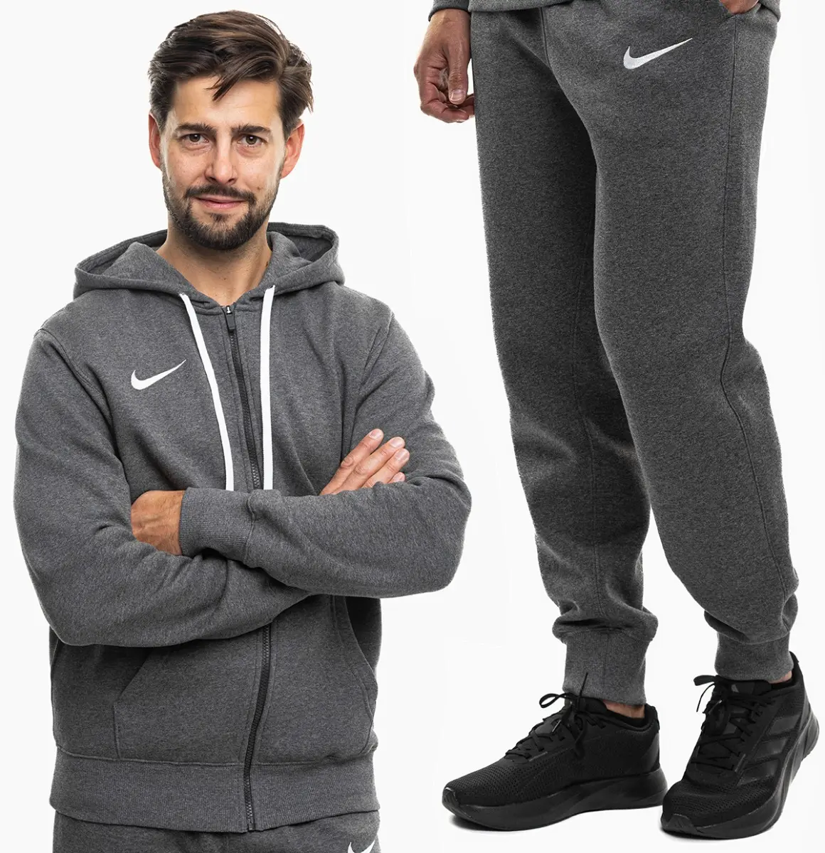 Nike Komplet męski Park 26 Fleece Full-Zip Hoodie IB1228 071/IB1248 071