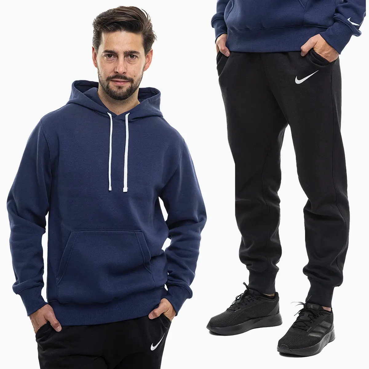 Nike Komplet męski Park 26 Fleece Pull Over Hooded IO9035 410/IB1248 010
