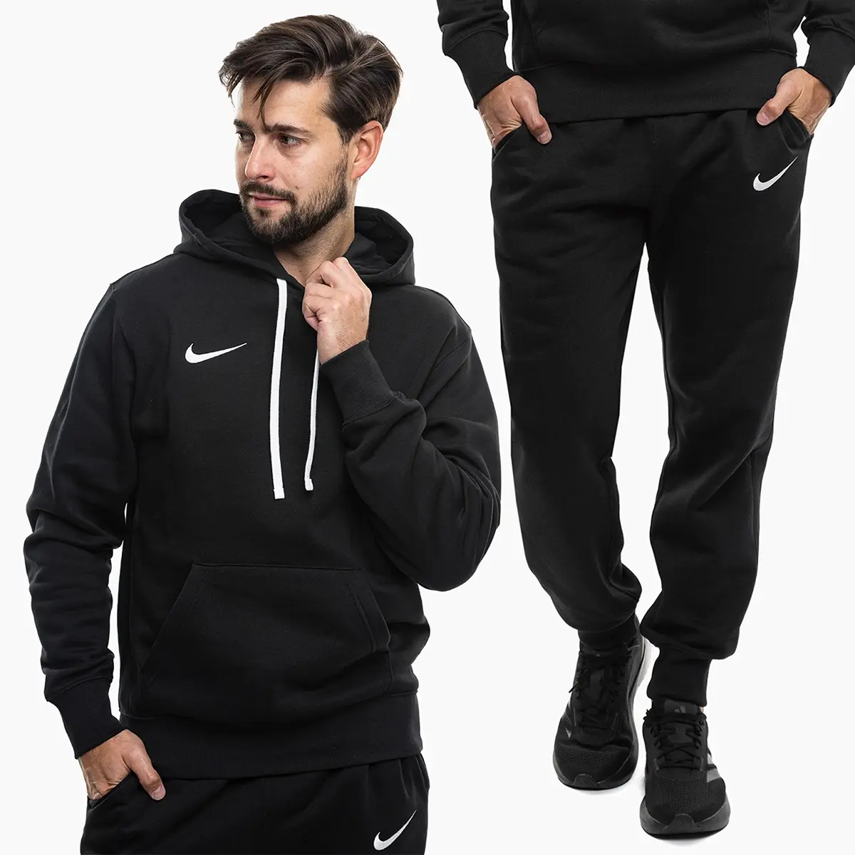 Nike Komplet męski Park 26 Fleece Pull Over Hoodie IB1222 010/IB1248 010