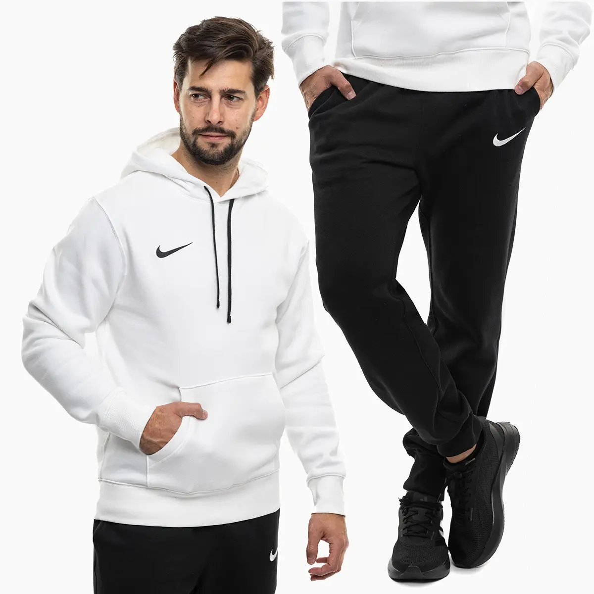 Nike Komplet męski Park 26 Fleece Pull Over Hoodie IB1222 100/IB1248 010