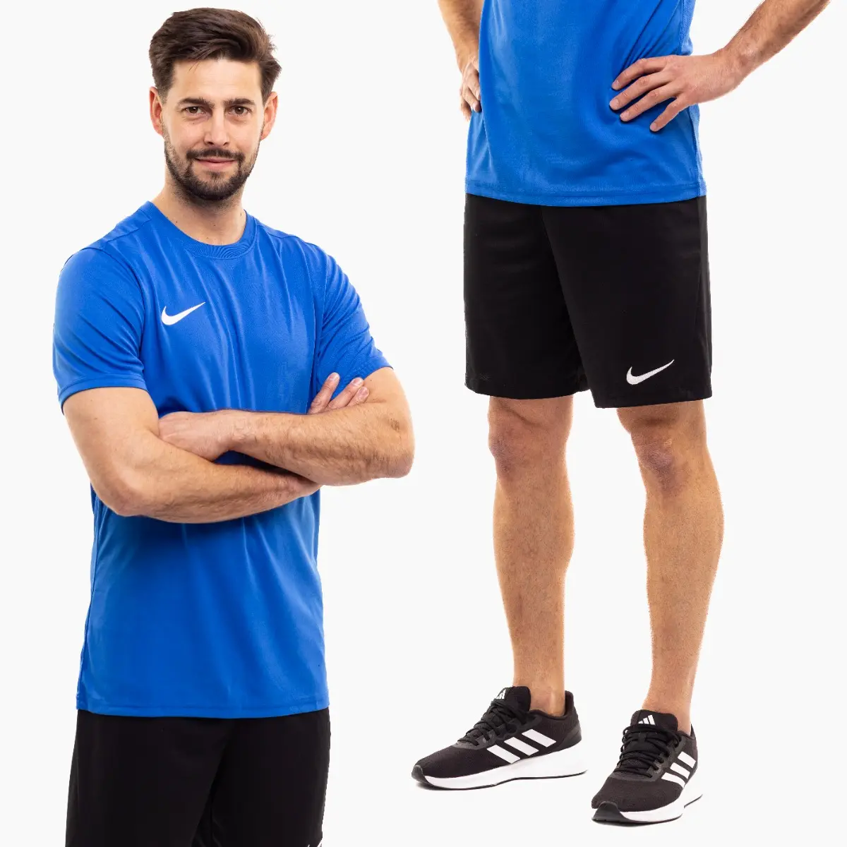 Nike męski strój sportowy koszulka spodenki Dry Park VII JSY SS BV6708 463/BV6855 010