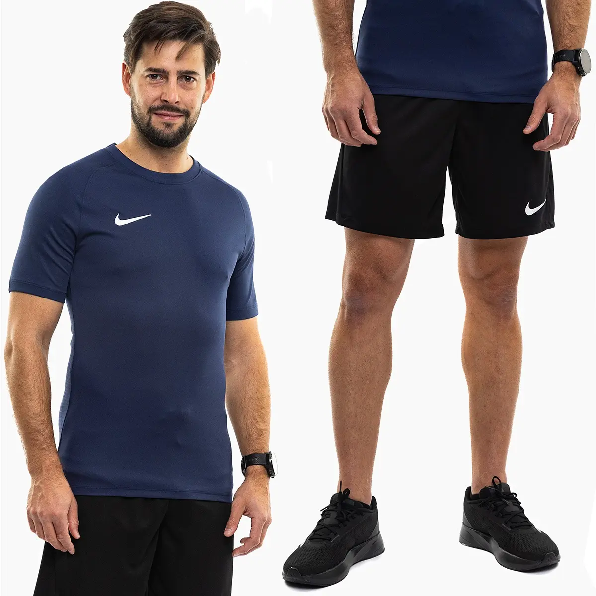 Nike strój sportowy męski Park VIII Jersey granatowy koszulka piłkarska i spodenki HV8173 410/BV6855 010