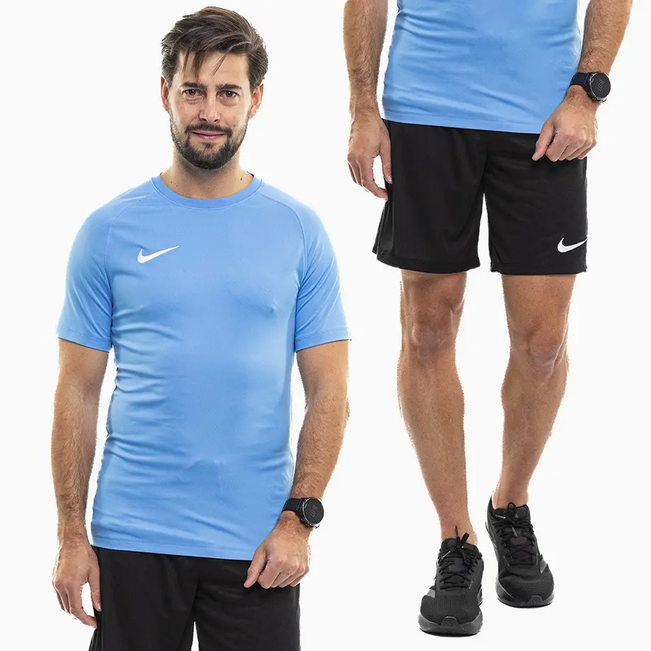Nike strój sportowy męski Park VIII Jersey niebieski koszulka piłkarska i spodenki HV8173 412/BV6855 010