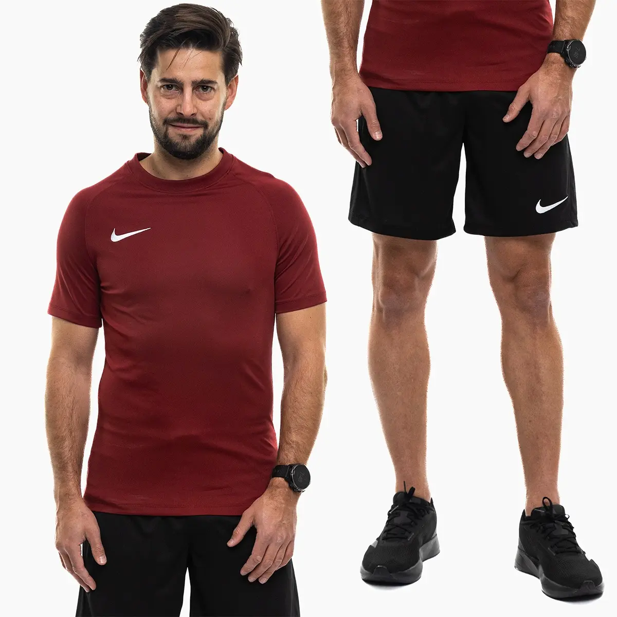 Nike strój sportowy męski Park VIII Jersey różowy koszulka piłkarska i spodenki HV8173 677/BV6855 010